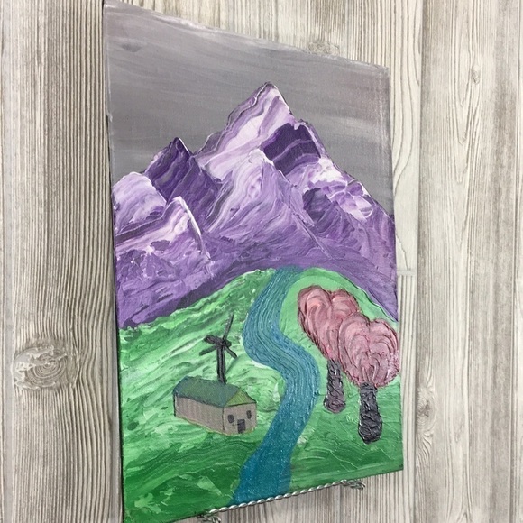 Whimsy Fantasy Painting Acrylic on Small Canvas Panel - Picture 3 of 8